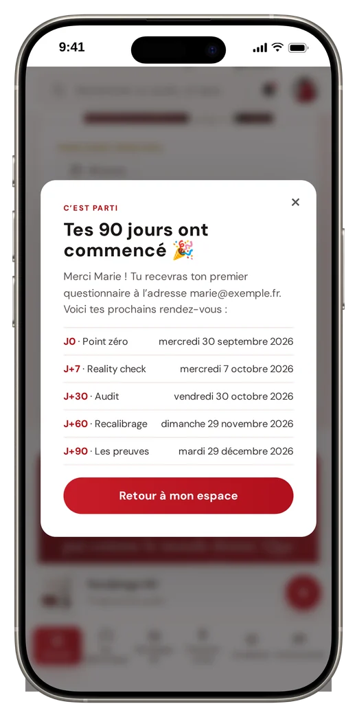 Capture réelle · Tu fais le point